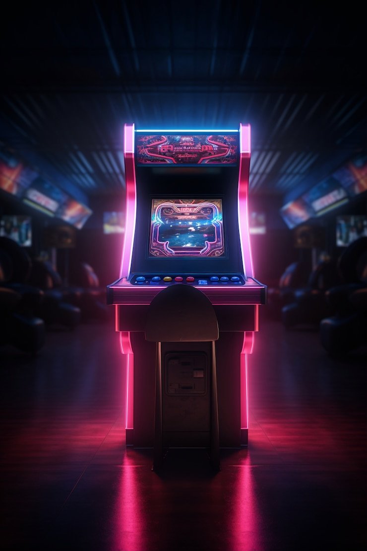 Panel navigasi t28 dengan nuansa neon